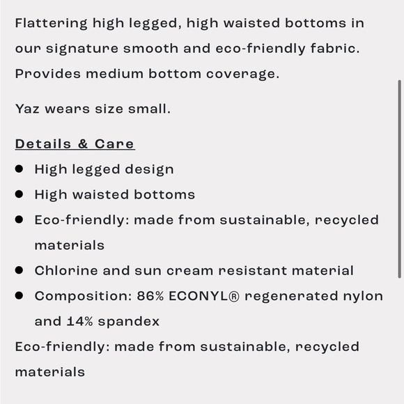 PAPER LONDON SET TIDE OF YOUR LIFE STEPHANIE HIGH-WAISTED BIKINI M - Picture 16 of 16